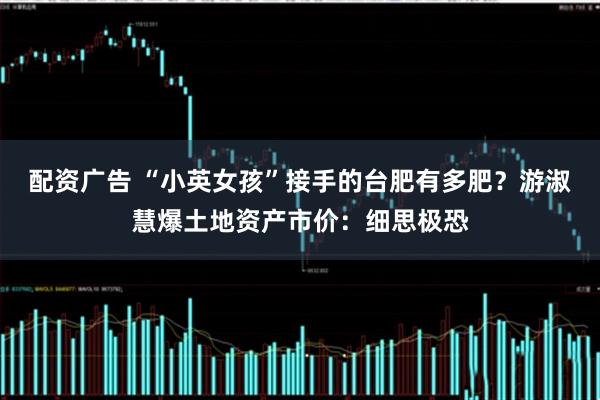 配资广告 “小英女孩”接手的台肥有多肥？游淑慧爆土地资产市价：细思极恐