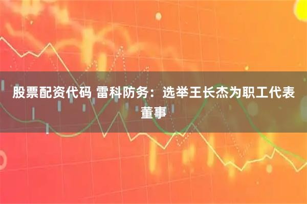 股票配资代码 雷科防务：选举王长杰为职工代表董事